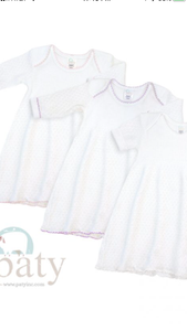 Paty Dress-178 White with Pink Trim-9 mon