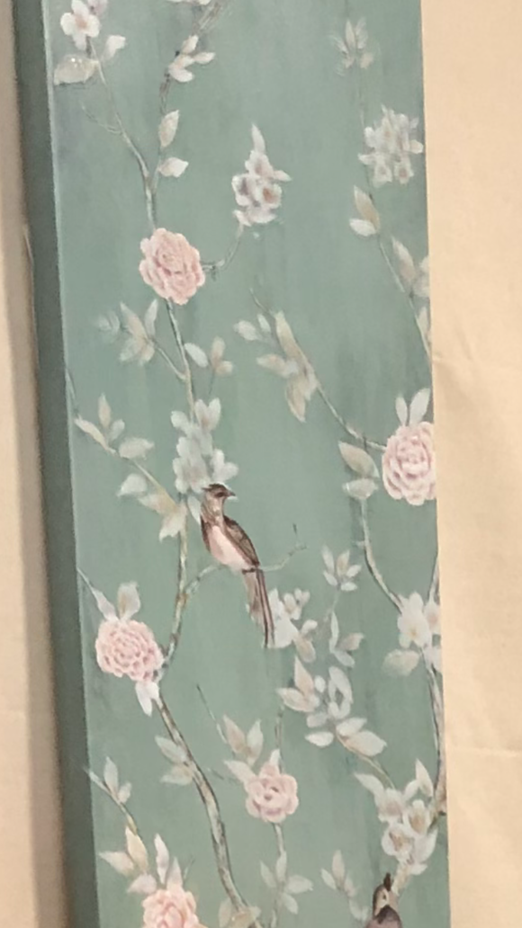 Flora Blue Birds Canvas Panel