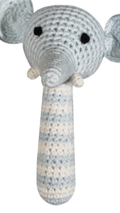 Zubels-Elephant Rattle- Blue