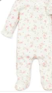 Little Me-Vintage Rose Footie and Hat-L141- 0/3 month