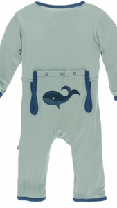 Kickee Pants Coverall Jade Whale 18-24 month