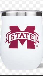 Corkcicle Stemless 12 oz  Mississippi State