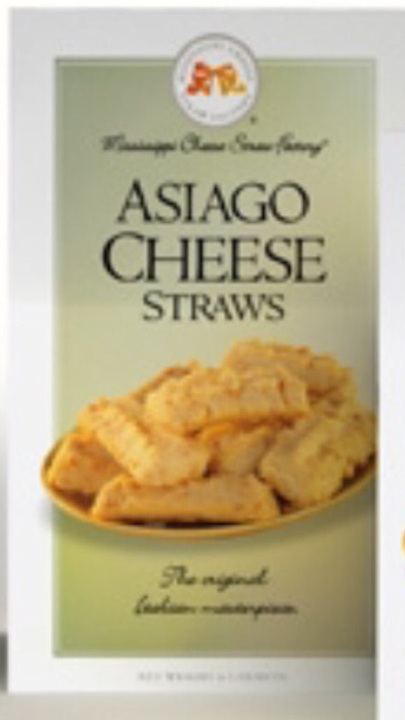 Mississippi Cheese Straw Factory-Asiago Cheese 6.5 oz carton