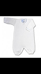 Paty Romper-173 White with Blue-3 mon