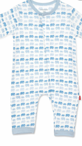 Magnetic Me-Magnetic Blue Dancing Elephants Modal Coverall-6-9 m