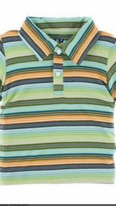 Kickee Pants Short Sleeve Polo Cancun Stripe 3 T