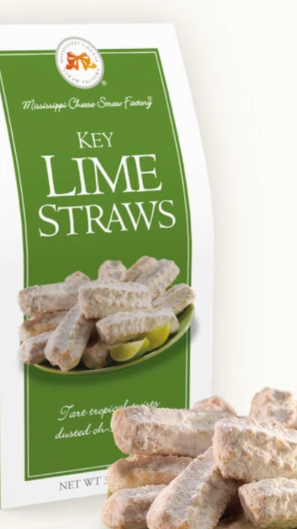 Mississippi Cheese Straw Factory-Key Lime Cookies-6.5 oz carton