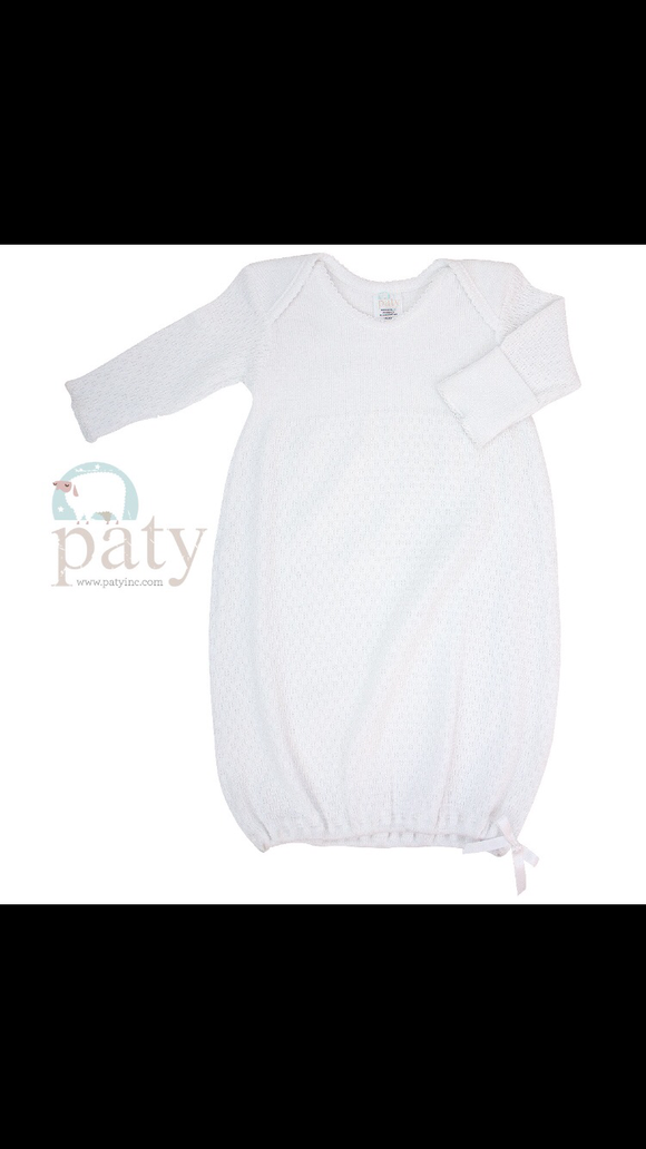 Paty Bubble184L2P- White With Pink Eyelet Trim