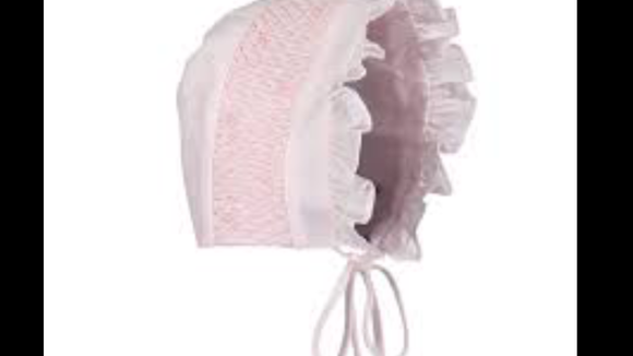 Feltman Brothers-Baby Bonnet-Girls Smocked Bonnet Vintage Lace-Pink, White, White/Pink, Blue-0/3, 6/9-2155