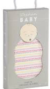 Stephan Baby Swaddle Blankets-Pink Bam Dots